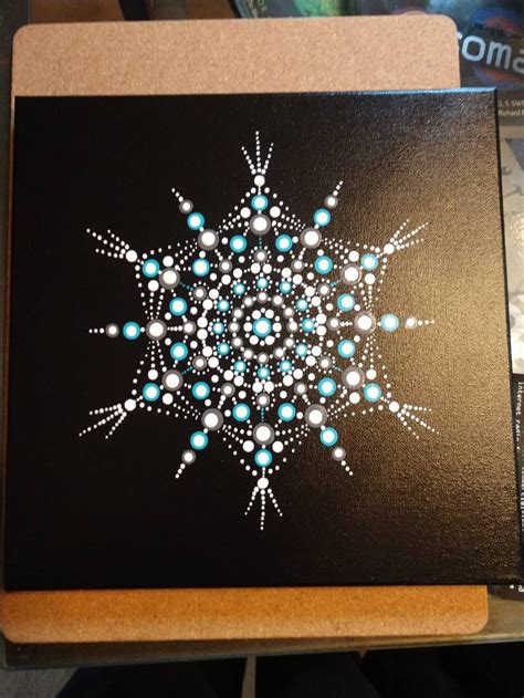 Beautiful Snowflake Mandala Dot Painting. | Etsy