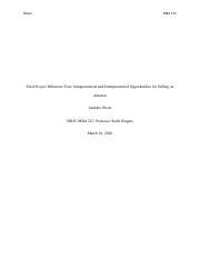 MBA 515 Final Project Milestone Four Docx Olson MBA 515 Final