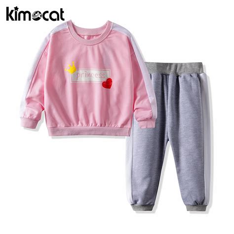 Kimocat Meninas Conjunto De Roupas Infantis Crian As Terno Do Esporte