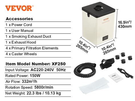 Vevor Extracteur De Fum E De Soudage W Extracteur De Fum Es De