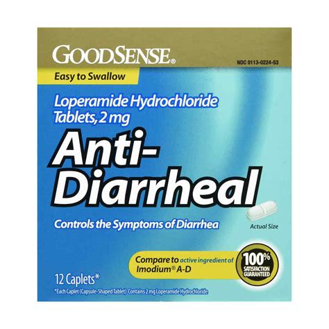 GoodSense Loperamide Anti Diarrheal Caplets 12 Count