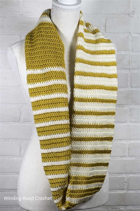 Striped Crochet Scarf A Colorful Free Crochet Pattern Winding Road