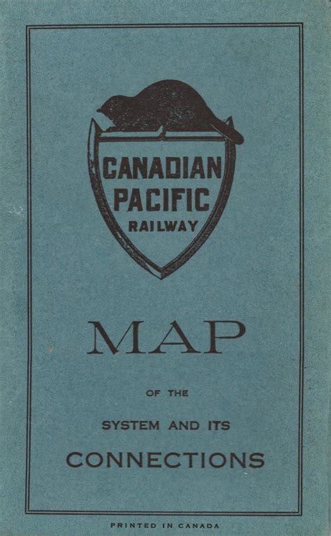 Map Of The Canadian Pacific Railway The Minneapolis St Paul And Sault