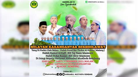 Live Nelayan Bersholawat Bersama Habib Novelbin Thohir Malang Di