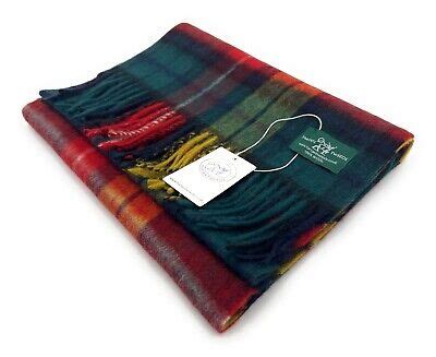 Lambswool Clan Tartan Scarf Made In Scotland Ebay