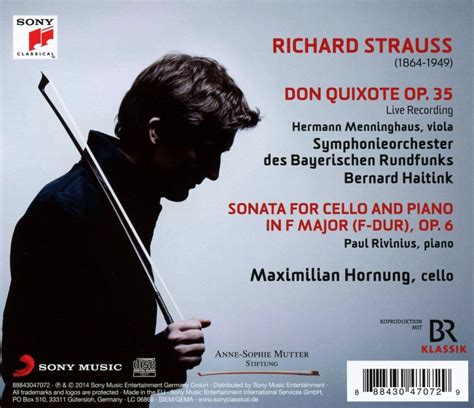 Hornung Bavarian Radio Sym Orch Hai R Strauss Don Quixote Cello