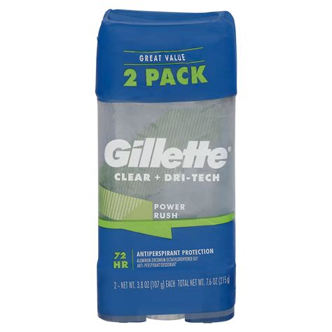 Gillette Clear Shield Gel Antiperspirant Deodorant - Power Rush - Shop ...