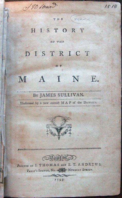 A History of the District of Maine - High Ridge Books, Inc.