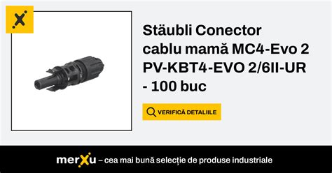 Staubli Stäubli Conector cablu mamă MC4 Evo 2 PV KBT4 EVO 2 6II UR