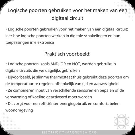 Logische Poorten Gebruiken Voor Het Maken Van Een Digitaal Circuit