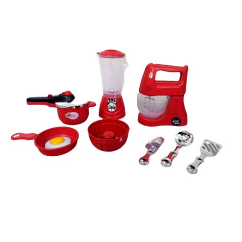 Kit Cozinha Infantil Batedeira e Liquidificador e acessórios no Shoptime