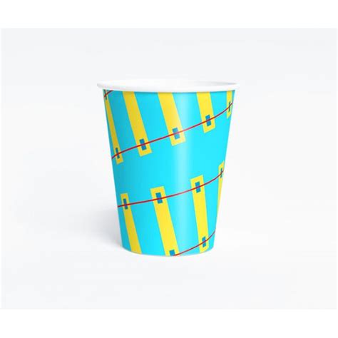 Купить бумажный одноразовый стаканчик "Веселый паровозик" рельсы с ...