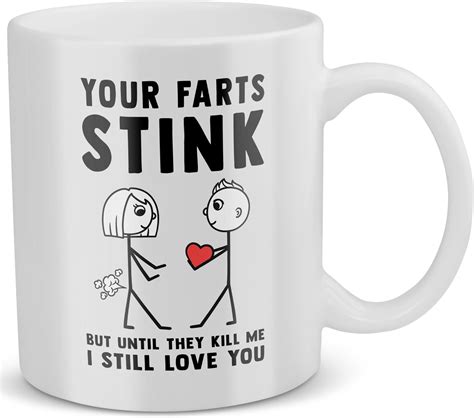 22feels Womens Your Farts Stink Mug Funny Love T