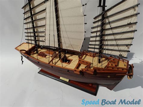 Chinese Junk Dark Wood Tall Ship Model 27.5" - Boat Model