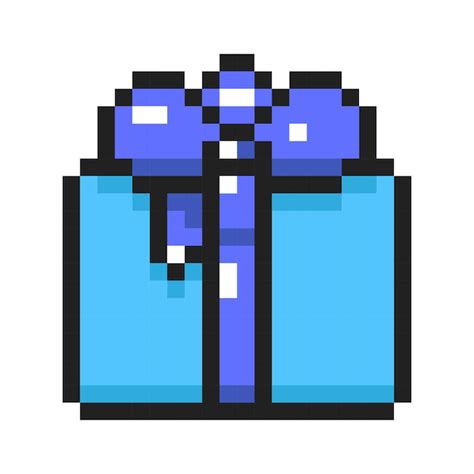 Premium Vector Pixel Art Christmas Present Pixel Gift