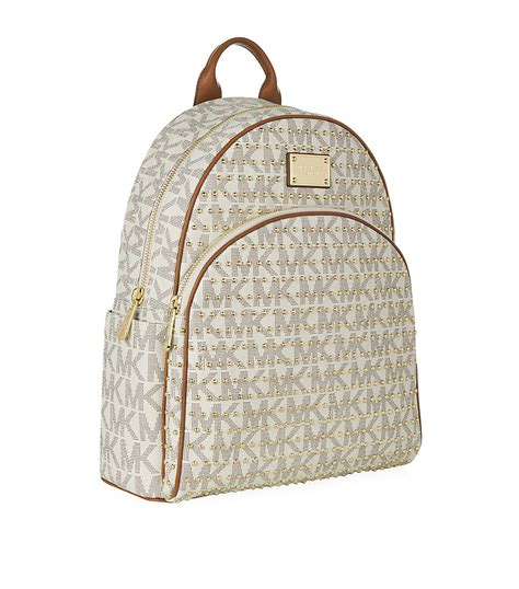 Michael Michael Kors Large Jet Set Studded Backpack In Natural Lyst