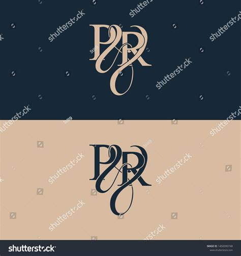 Initial Letter P R Pr Luxury Stock Vector Royalty Free 1450090748