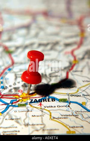 Map Of Zagreb Stock Photo Alamy