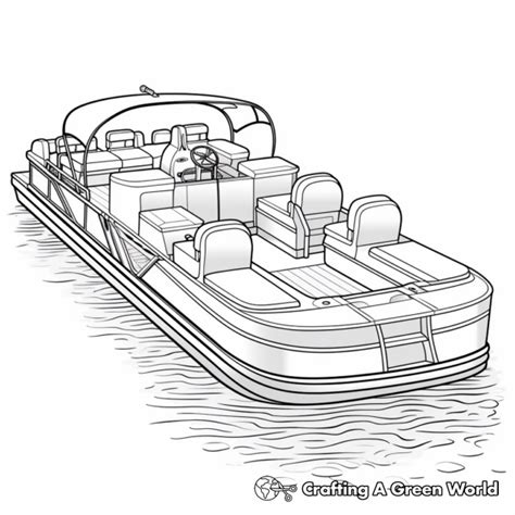 Pontoon Boat Coloring Pages Free Printable