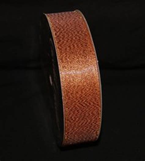 Ruban Sparkly Copper Ribbon In Chocolat Chocolat Inc