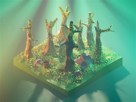 Forest Diorama by Roman Klčo for Shakuro on Dribbble