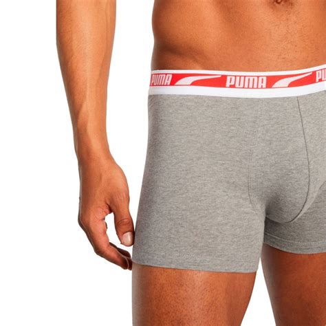 Lot De 2 Boxers Multi Logo PUMA Gris Et Rouge Puma Vente Shor