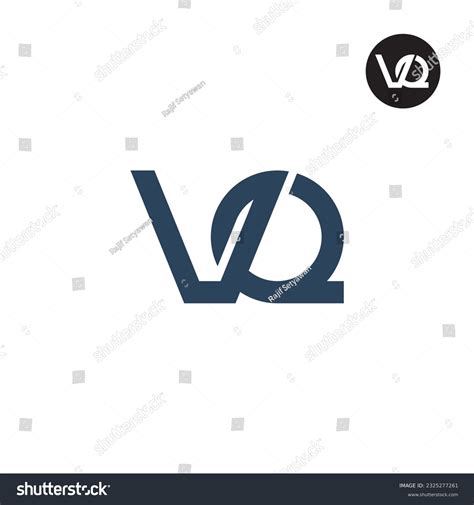 Letter VQ Monogram Logo Design Royalty Free Stock Vector 2325277261