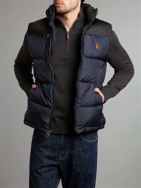 Polo Ralph Lauren Padded Gilet In Blue For Men Lyst