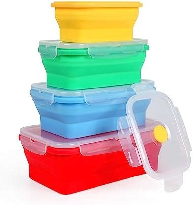 Xcellent Global Collapsible Silicone Food Storage Containers 4 Pack