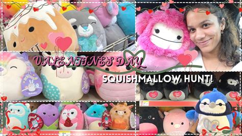 Squishmallow Hunt Vlog Valentine S Day Edition Finding All The Pink And Red Squishmallows