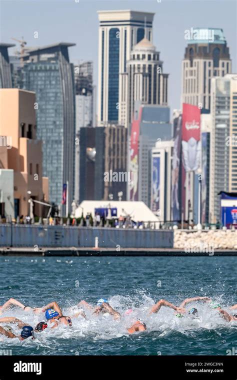 Swimmers Compete In The Open Water Km Men Final During The St World