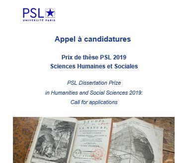 Prix De Th Se Psl Sciences Humaines Et Sociales Les Carnets De