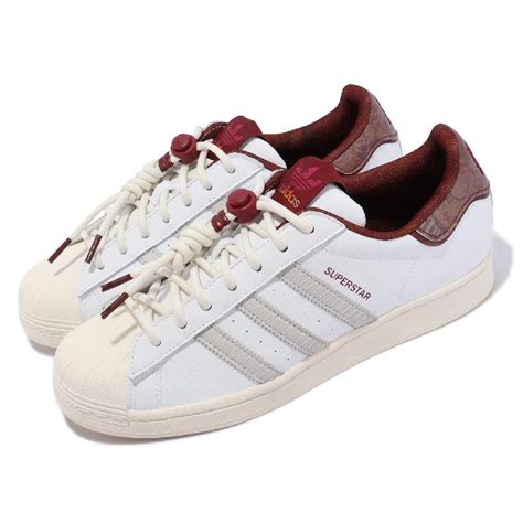 Adidas 休閒鞋 Superstar 男鞋 女鞋 白 酒紅 Cny 新年 囍 三葉草 愛迪達 If2577 Pchome 24h購物