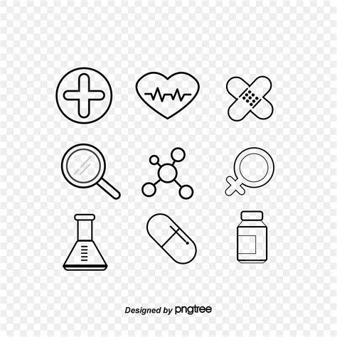 Medical Icon Element Vector Medical Drawing Medical Sketch Medical