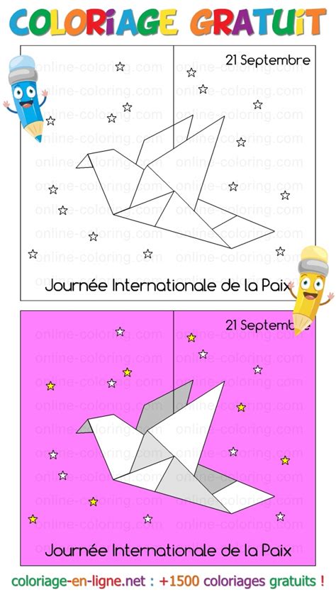 Coloriage 21 septembre la journée de la Paix Coloriage à imprimer