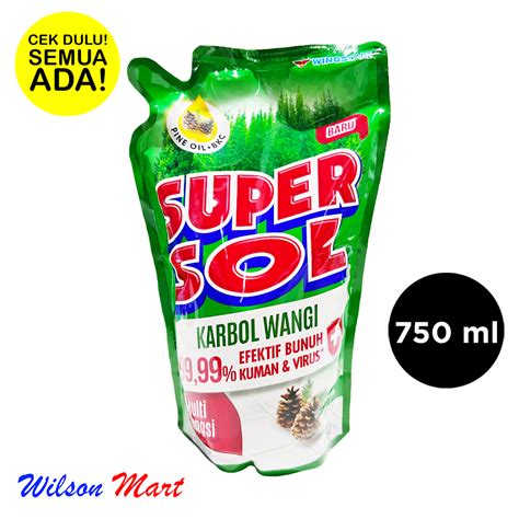 Jual SUPER SOL KARBOL WANGI PINE CEMARA 750 ML REFILL Shopee Indonesia