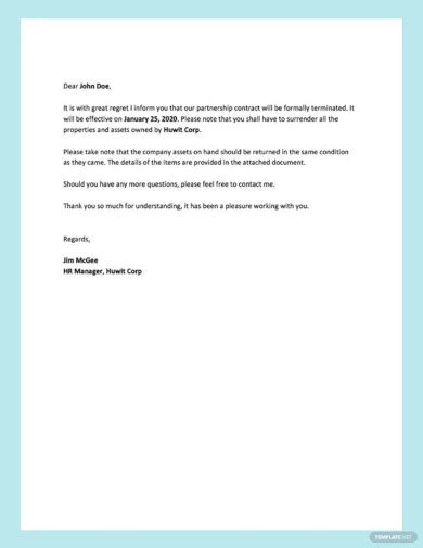 Termination Letter Templates 49 Free Samples Examples Formats Download