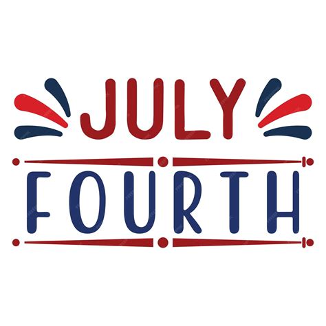 Premium Vector Happy 4th Of July Typography Design