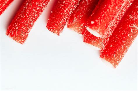 Red Chewy Candies Coated With Sugar Premium Image By