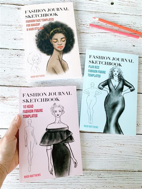 Fashion Sketchbook Collection by Nhoo Matthews. Printable and Hard ...