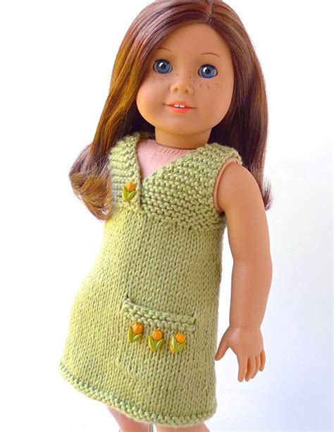 Doll Clothes Knitting Pattern Pdf For 18 Inch American Girl Type Doll Ag Doll Summer Sun