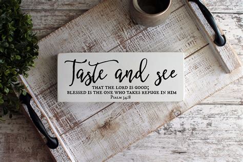 Taste And See That The Lord Is Good Psalm Bible Verse Etsy