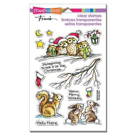 Stampendous Clear Photopolymer Stamps Critter Christmas