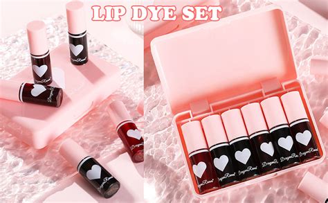 Zarics 6 Colors Lip Tint Stain Set Korean Lip Gloss Lip