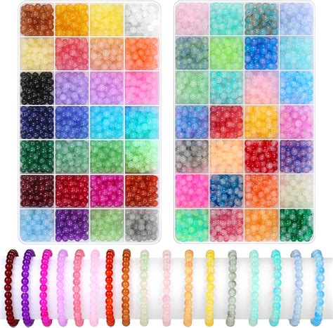 Amazon Shynek 2800 6mm Glass Beads For Bracelets 56 Colors