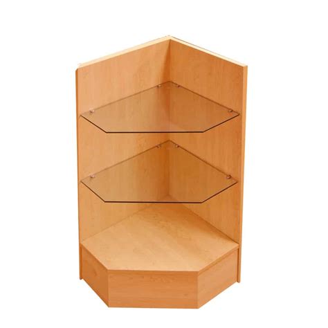 Corner Display Case | Retail Corner Display Case | Maple