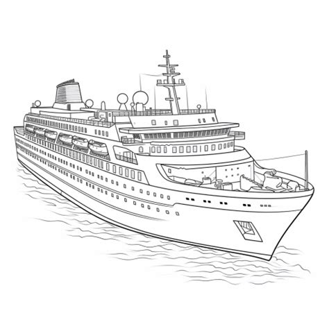 Printable Cruise Ship Coloring Pages Free For Kids And Adults