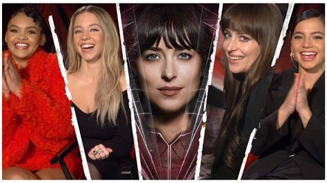 Madame Web Funny Cast Interview Dakota Johnson Sydney Sweeney