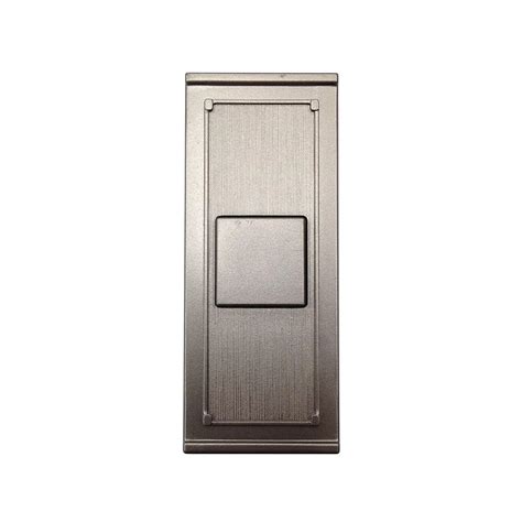 Hampton Bay Wireless Door Bell Push Button Brushed Nickel The Home Depot Canada