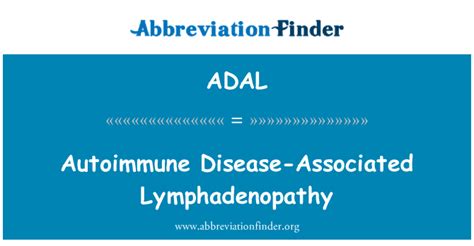 Adal Definición Linfadenopatía Asociada A La Enfermedad Autoinmune Autoimmune Disease